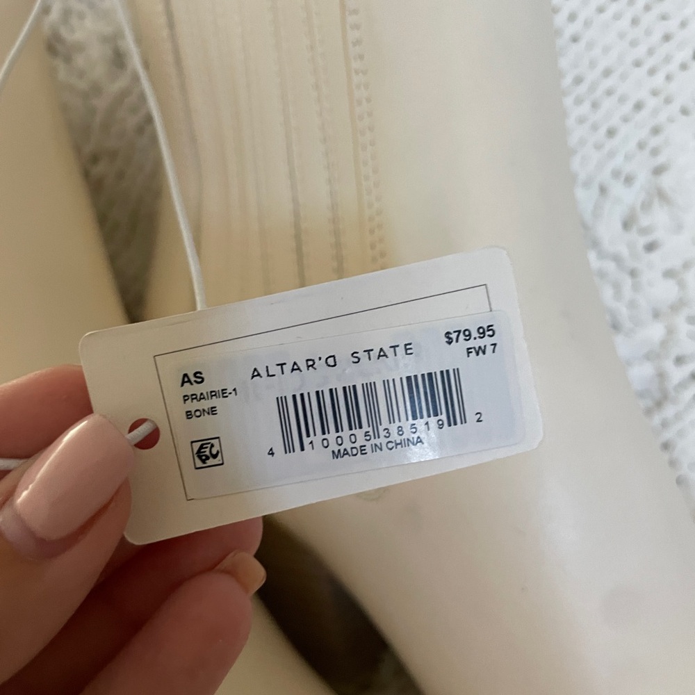 Altar'd State Cream Ankle Booties - Picture 3 of 7